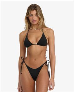 BILLABONG WOMENS SOL SEARCHER TIE SIDE TANGA BIKINI BOTTOM BLACK PEBBLE