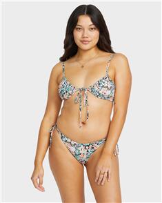 BILLABONG WOMENS SWEET FIELDS TIE SIDE TANGA BIKINI BOTTOM MULTI