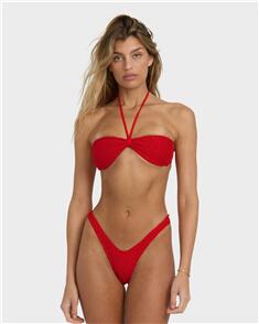BILLABONG WOMENS TWISTED TIDES DIPPI BIKINI BOTTOM RED ALOHA