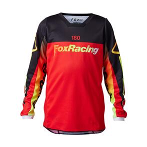 FOX RACING 2023 180 YOUTH STATK JERSEY [FLO RED]