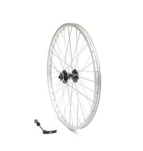 ONTRACK WHEEL 24" FRONT JOYTEC 6-BOLT QR DISC SILVER RIM / BLACK HUB