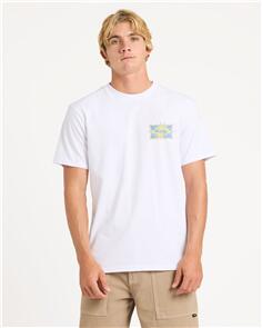 QUIKSILVER MENS STARFISH STAMP T-SHIRT WHITE