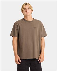 QUIKSILVER MENS PREMIUM CREW T-SHIRT MOCHA BISQUE