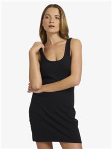 ROXY BASE RIB MINI DRESS (KVJ0) ANTHRACITE ANTHRACITE