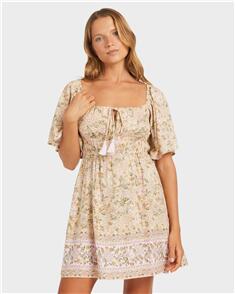 ROXY GARLAND SUN SYMPHONY MINI DRESS (WCK0) STONE STONE