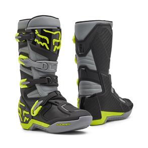 FOX RACING MOTO 2025 FOX YOUTH COMP BOOTS [GREY/YELLOW]