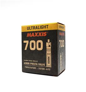 MAXXIS TUBE 700C X 33/50 FV ULTRALIGHT 60MM RVC, 0.6MM WALL