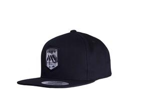 ALL MOUNT STYLE AMS SNAPBACK CAP BLACK WITH CAMO LOGO