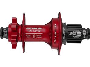 SPANK HEX J-TYPE BOOST R148 HUB RED 32H WITH HG FREEHUB