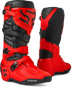 FOX RACING MOTO MX COMP BOOTS FLUORESCENT RED