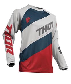 THOR JERSEY S19 SHEAR LIGHT GRAY / RED 