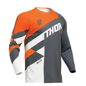 THOR 2024 YOUTH SECTOR JERSEY CHECKER CHARCOAL/ORANGE
