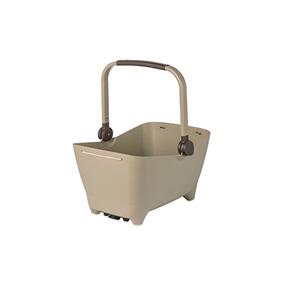 BASIL BUDDY, BICYCLE BASKET FOR DOGS,BISCOTTI BROWN (MIK 2.0 FITTINGS INCLUDED)