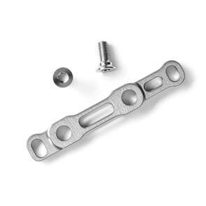 ABSOLUTE BLACK FLAT-MOUNT DISC BRAKE ADAPTORS FOR SRAM CALIPERS FRONT (140/160)|TITANIUM