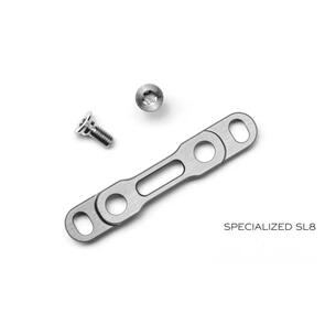 ABSOLUTE BLACK FLAT-MOUNT DISC BRAKE ADAPTORS FOR SHIMANO CALIPERS FR SBC SL8 (160)|TITANIUM