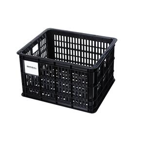 BASIL BICYCLE CRATE 29.5L RECYCLED SYNTHETIC, BLACK