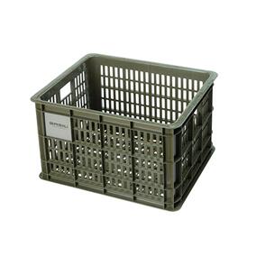 BASIL BICYCLE CRATE 29.5L RECYCLED SYNTHETIC, MOSS GREEN