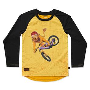 KIDS RIDE SHOTGUN KIDS WINDPROOF LS MTB JERSEY LION