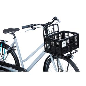 BASIL BICYCLE CRATE- 17.5L RECYCLED SYNTHETIC, BLACK