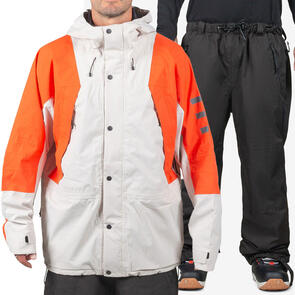 ENDEAVOR SNOWBOARDS 2025 2L RANGER JACKET SAND / FLAME + 2L RANGER PANT BLACK