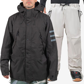 ENDEAVOR SNOWBOARDS 2025 2L RANGER JACKET BLACK + 2L RANGER PANT SAND