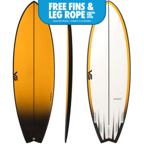 VESSEL VANQUISH HYBRID CARBON SHORTBOARD - SUNSET