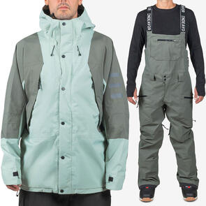 ENDEAVOR SNOWBOARDS 2025 2L RANGER JACKET EUCALYPTUS / MOSS + 3L SHELTER BIB PANT MOSS