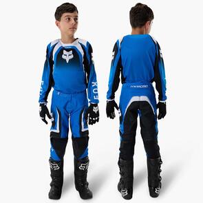 FOX RACING MOTO 2027 YOUTH 180 FRAME JERSEY AND PANTS BLUE
