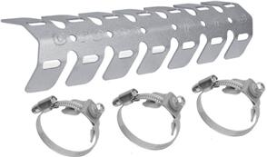 CROSSPRO PIPE GUARD 4T 4 STROKE (EVO) UNIVERSAL SILVER ( EXHAUST MOUNTS HOLD PROTECTOR OFF THE HEADER )