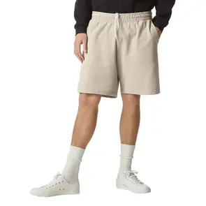 AMERICAN APPAREL 2PQ UNISEX PIQUE GYM SHORTS - BONE