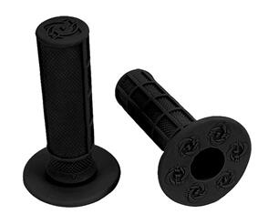 TORC1 RACING 3000-0200 TORC1 RACING TORC1 HOLE SHOT GRIPS MX WAFFLE SOFT COMPOUND BLACK INCLUDES GRIP GLUE