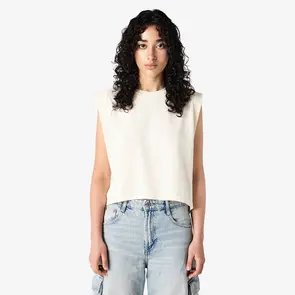 AMERICAN APPAREL 307GD WOMEN'S MUSCLE T-SHIRT - FADED CREAM