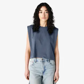 AMERICAN APPAREL 307GD WOMEN'S MUSCLE T-SHIRT - FADED NAVY