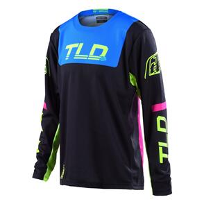 TROY LEE DESIGNS GP JERSEY FRACTURA BLACK / FLO YELLOW | YOUTH