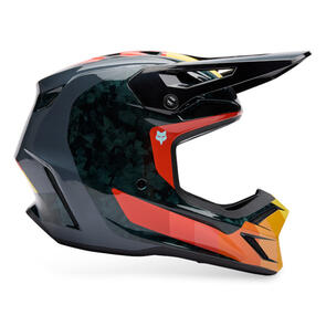 FOX RACING MOTO 2025 MX V3 RS GRID HELMET-BLACK/ORANGE