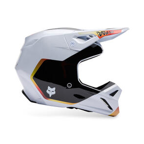 FOX RACING MOTO 2025 MX V1 HELLO FUTURE HELMET WHITE