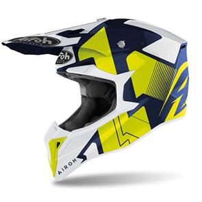 AIROH WRAAP RAZE BLUE GLOSS HELMET 