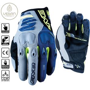 FIVE E2 GREY/FLURO YELLOW/NAVY GLOVES