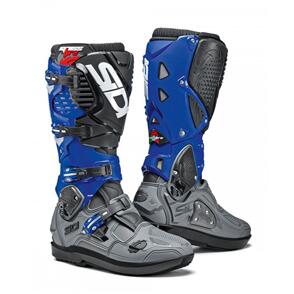 SIDI CROSSFIRE SRS GREY/BLUE/BLACK MX BOOTS SIDI