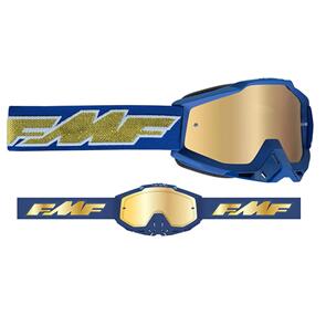 FMF POWERBOMB GOGGLE ROCKET DEEPNAVY/GOLD-MIRROR GOLD LENS