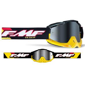 FMF POWERBOMB GOGGLE SPEEDWAY RED/BLK/YEL SILVER LENS