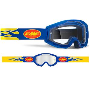 FMF *FMF POWERCORE GOGGLE FLAME NAVY CLEAR LENS