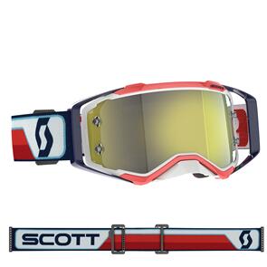 SCOTT PROSPECT GOGGLE RED/WHITE YELLOW CHROME WORKS LENS SCOTT