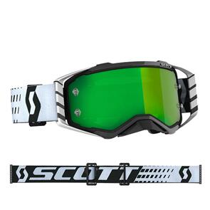 SCOTT PROSPECT GOGGLE BLACK/WHITE GREEN CHROME WORKS LENS SCOTT