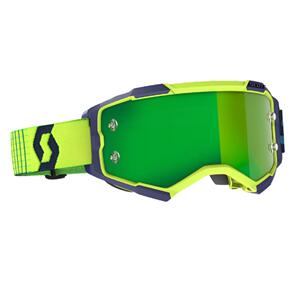 SCOTT *FURY GOGGLE BLUE/YELLOW GREEN CHROME WORKS LENS SCOTT