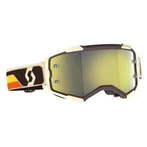 SCOTT *FURY GOGGLE DEEP BROWN/BEIGE YELLOW CHROME WORKS SCOTT