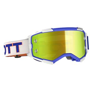 SCOTT *FURY GOGGLE WHITE/BLUE/YELLOW CHROME WORKS SCOTT