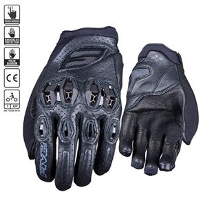 FIVE STUNT EVO LEATHER VENTED BLACK GLOVES