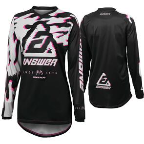 ANSWER WOMENS SYNCRON MELTDOWN JERSEY BLK/MAGENTA/GRY