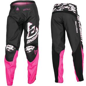 ANSWER WOMENS SYNCRON MELTDOWN PANT BLK/MAGENTA/GRY 